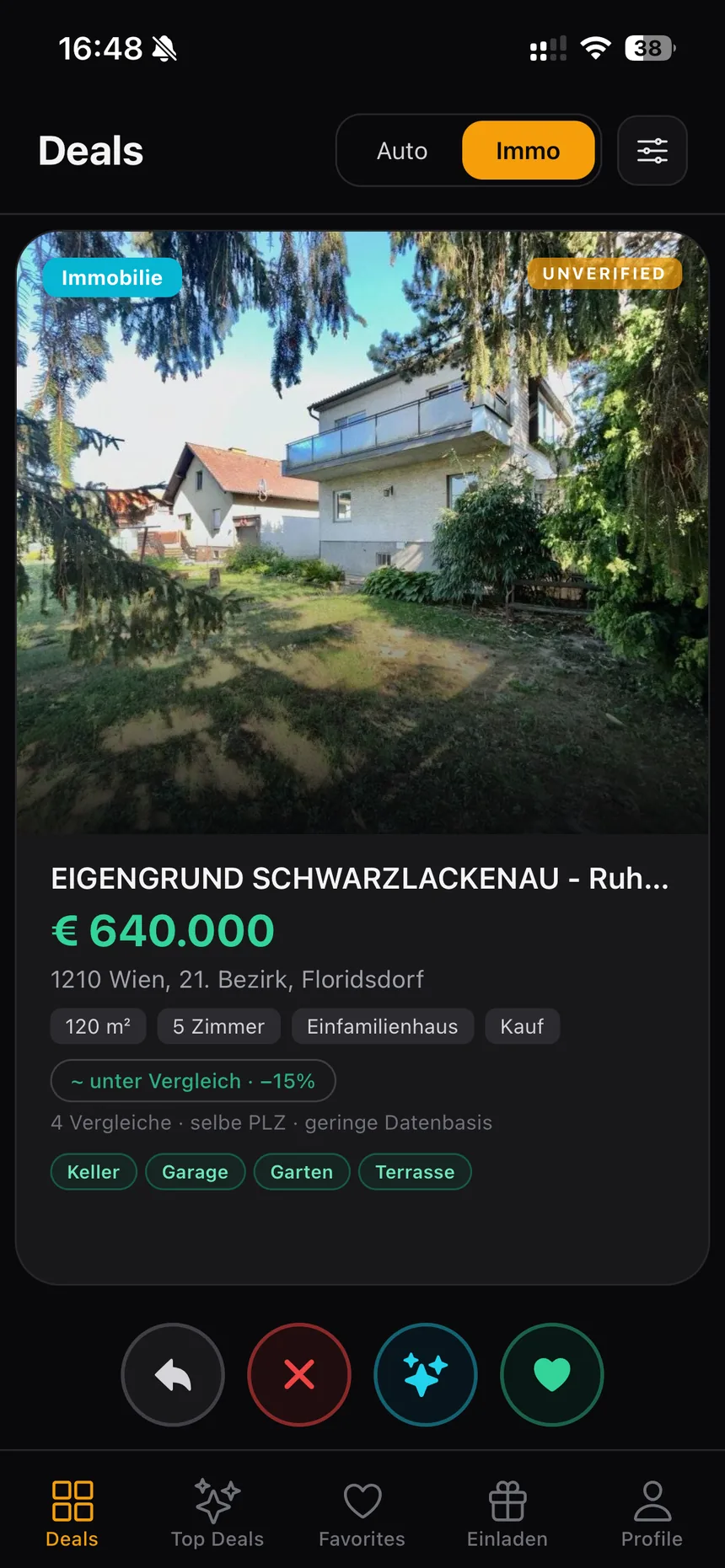 DealAlert iOS — Vergleich mit ähnlichen Angeboten (konservativ, geringe Datenbasis = kein Signal)