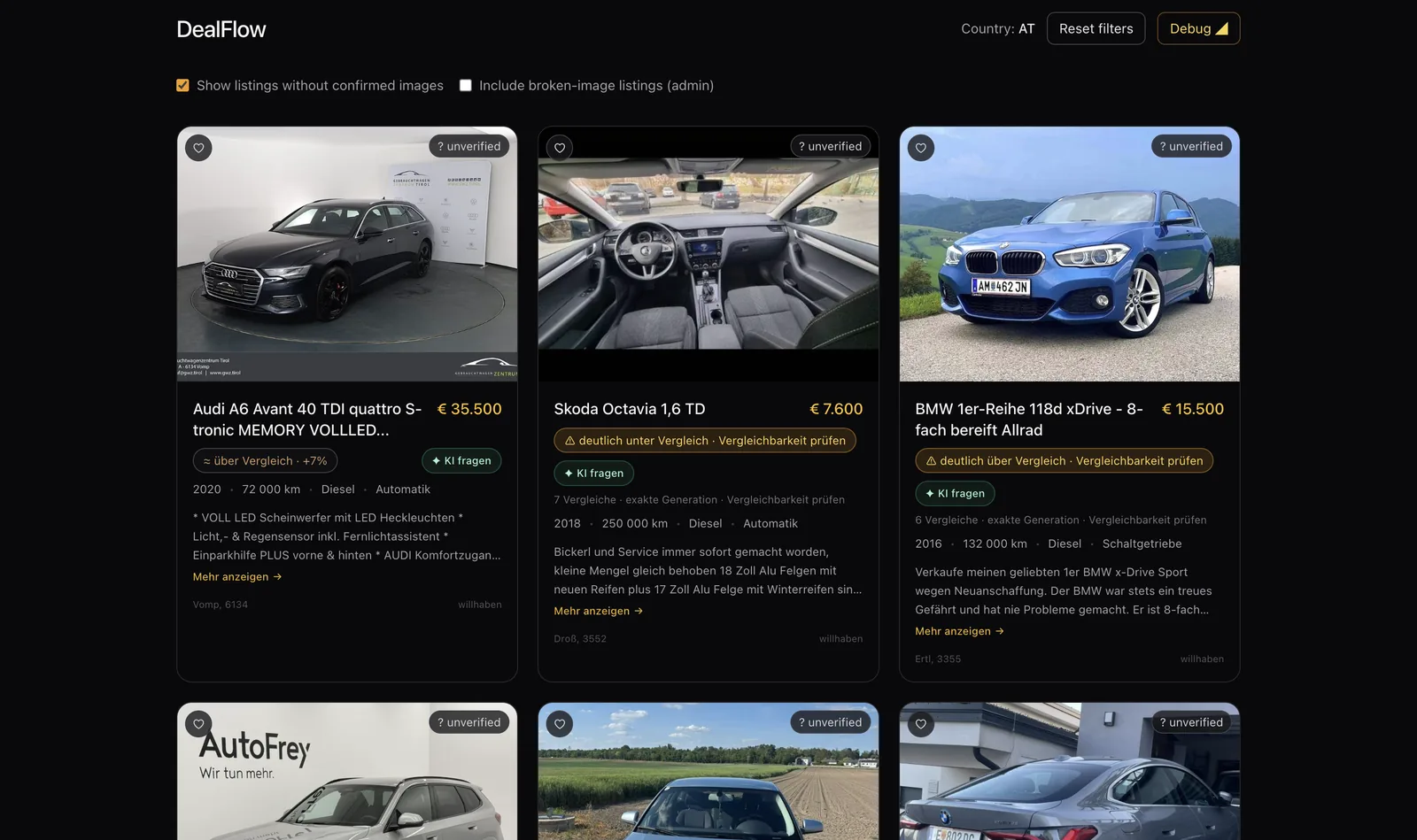 DealAlert — DealFeed mit vielen Inseraten