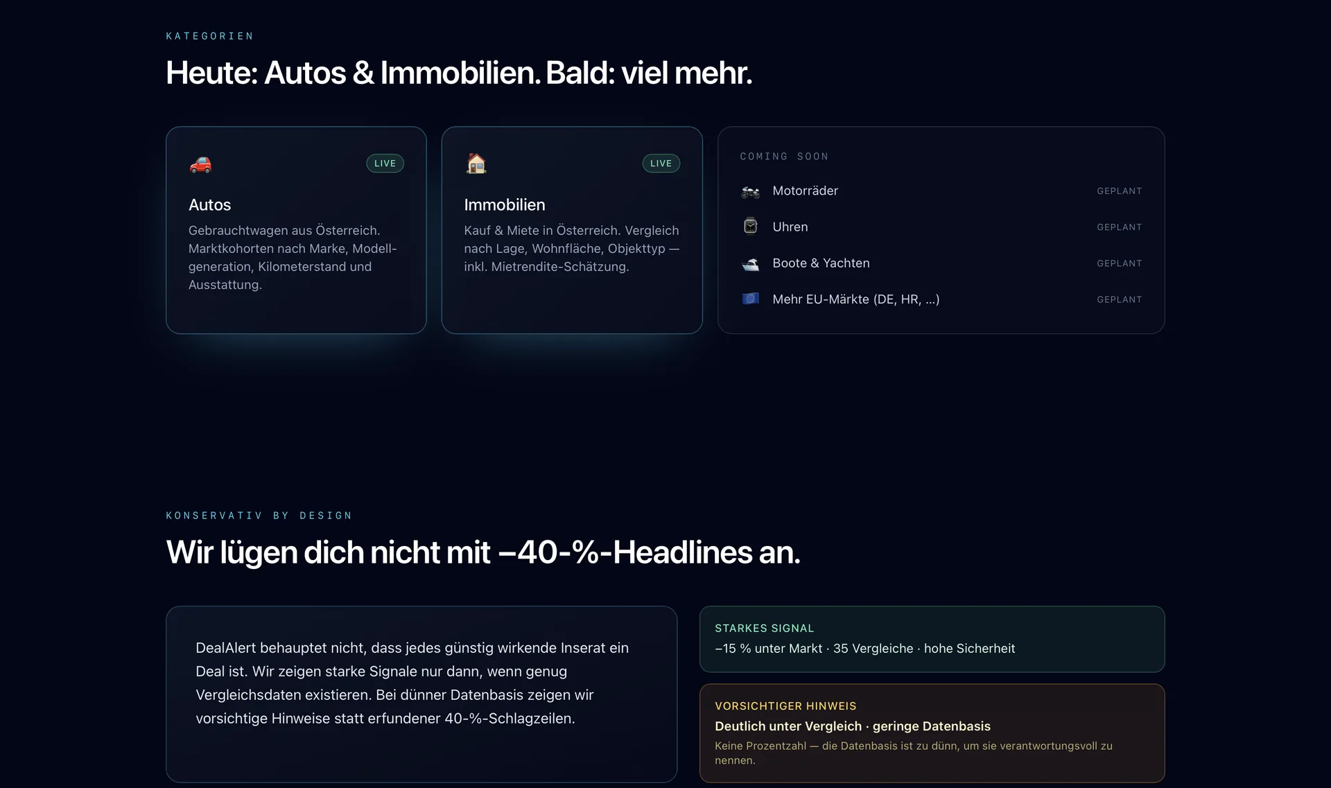 DealAlert — Kategorien