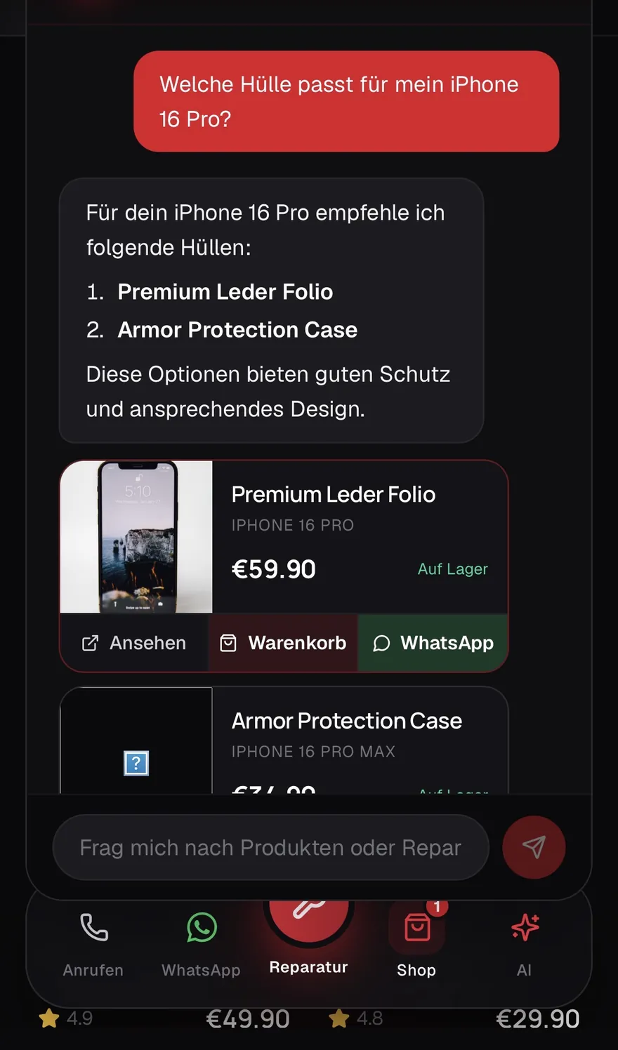 HausDesHandys — AI Shopping Assistant
