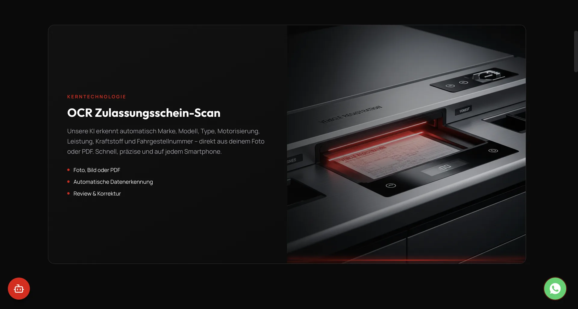 NAPerformance — OCR Zulassungsschein-Scan
