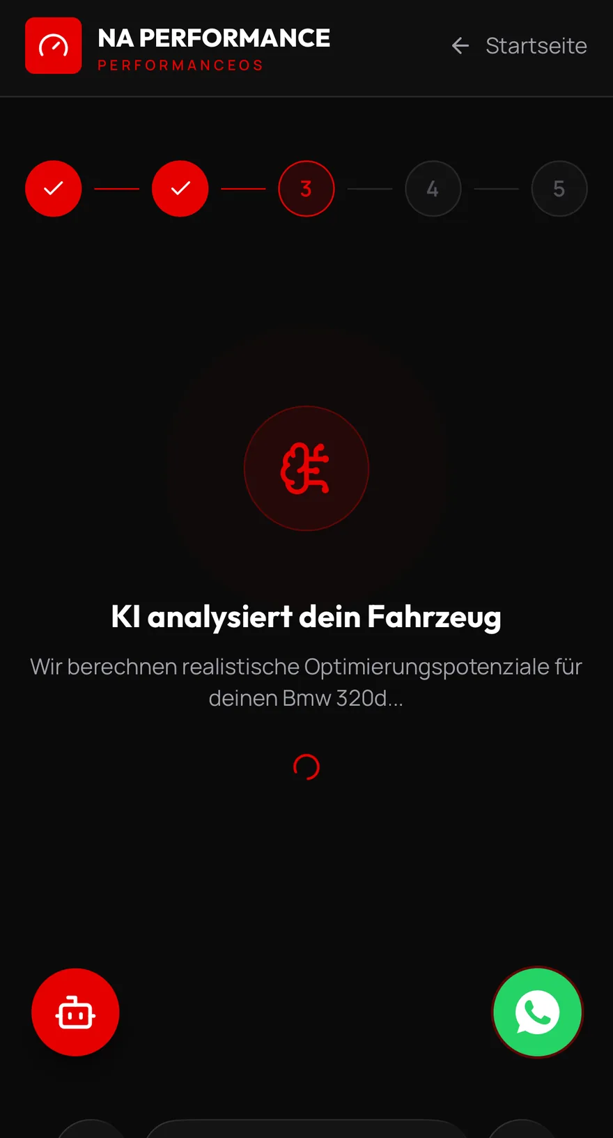 NAPerformance Mobile — KI analysiert das Fahrzeug (Live-Analyse)