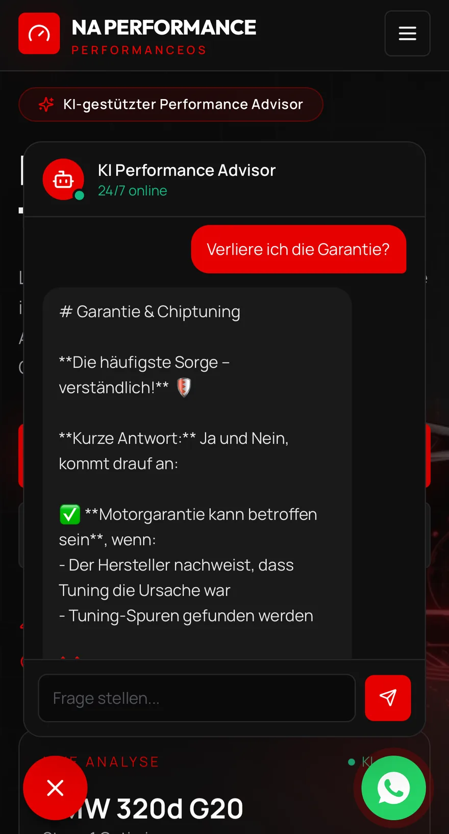NAPerformance Mobile — 24/7 KI-Chatberater
