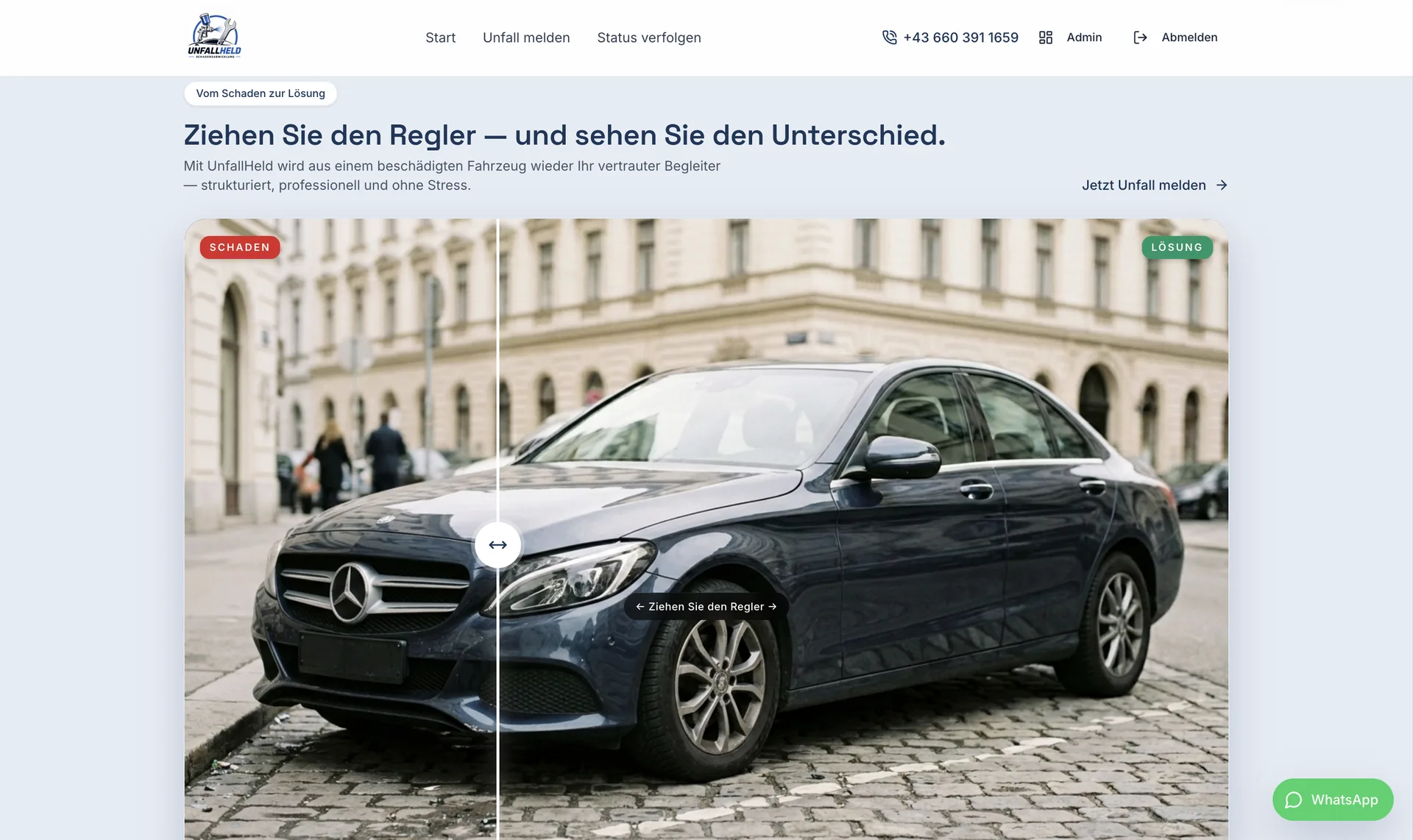 UnfallHeld — Vergleich: klassischer Weg vs. digitaler Schadenfall